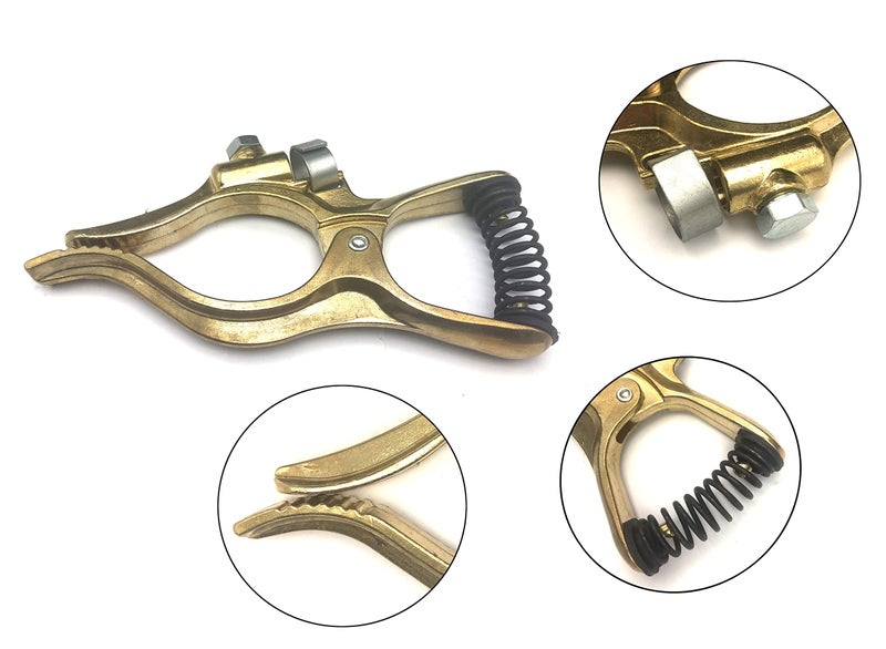 KINGQ 300-Amp T-Style Welding Ground Clamp Brass - Image 4